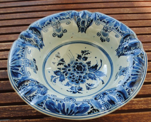 Grand plat décor delft bleu - grand,