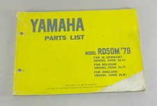 Parts catalogue/parts list Yamaha RD 50 M status 10/1978
