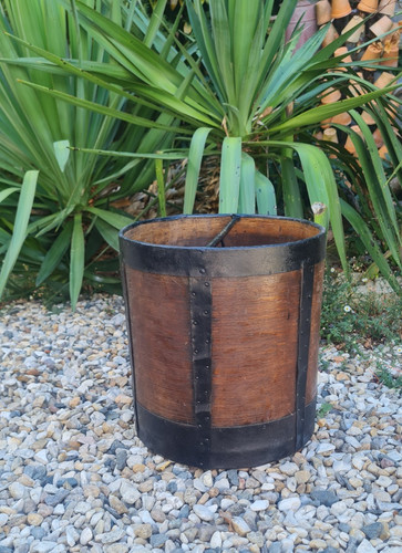 Ancien boisseau tonneau - tonneau, seau