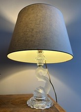 Superb Baccarat Crystal Dolphin Lamp Candle Holder