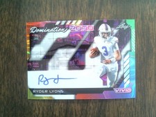 2025 Leaf Vivid Football - Domination 2030 - Autograph - Ryder Lyons #3/7