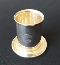 PORTE CURE-DENTS METAL ARGENTE "CHRISTOFLE ALFENIDE" PAQUEBOT "NORMANDIE"