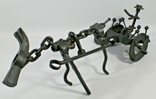 Charrette cheval metal - charrette,
