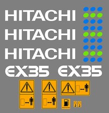 Ensemble D'Autocollants De Sécurité Hitachi EX35 Mini Pelle