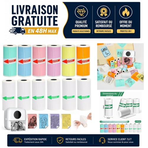 Papier thermique autocollant