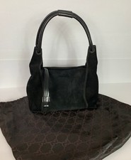 Gucci Black Suede Loop Handle