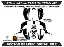 YAMAHA YFM-R Raptor 80 2003-2022 template Vector format AI CDR EPS A53