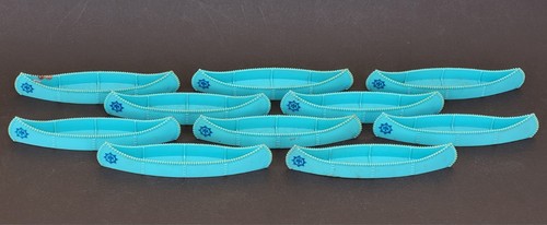 Lot canoes bleus barques - lot, 10