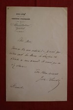 ✒ L.A.S. Jules CLARETIE to Aurélien SCHOLL - brochure to give to artists