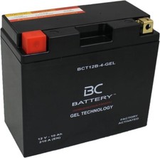 BC BATTERY GEL X MOTORCYCLE BCT12B-4-GEL EQUIVALENT YT12B-BS MAINTENANCE FREE