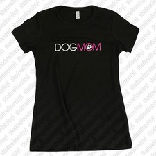 DOG MOM Women's T-Shirt PETA Pet Animal Rights Lover Rescue Adopt Shelter Paw 