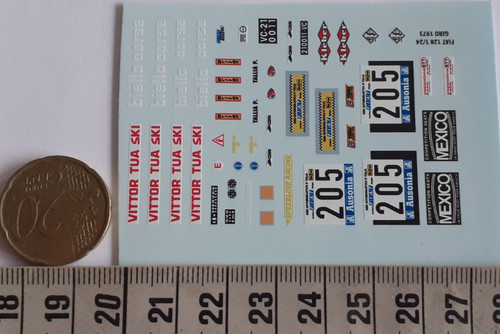 Decalcomanie decals fiat - 1/43,