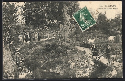 Cpa ste savine - ste-savine,, jardin