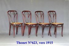 Set de 4 chaises Thonet N°623, vers 1915