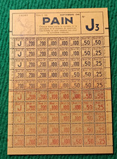 RATIONING TICKET SHEET - 25, 50, 100, 200 gr BREAD - SEPTEMBER 1941