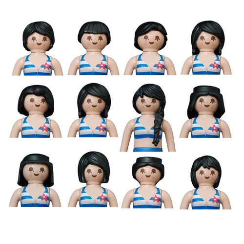 Playmobil cheveux femme - , noir