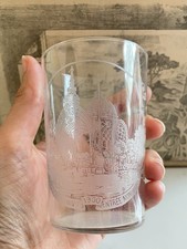 Ancien verre Cristal Exposition Universelle 1900 Entrée monumentale Paris