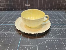 Belleek Irish Cup Saucer Limpet Cob Lustrer Vintage 1st Green Mark 1946-1955