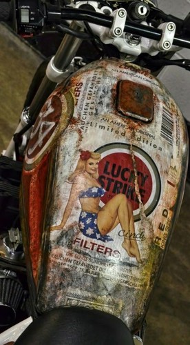 Plaque metal moto lucky - ,