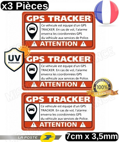 Autocollant antivol alarme gps - autocollant,