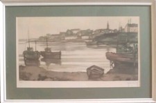 ROGER HEBBELINCK "BRUGES MARIE BASSE" LIMITED EDITION 333/350 ETCHING. SIGNED 