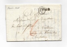 France / 60 / F. P. / F 8 corner stamp + L1 PORT PAYE on tax letter 1820 to