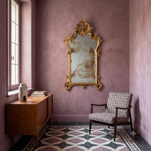 Miroir ancien style baroque - style,