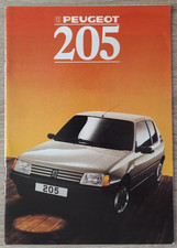 Peugeot 205 Range Brochure 1988 - XL GL XLD GLD GR GRD XR SR XS GTX CTi GTi