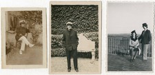 3 photos film woman transvestite vernacular snapshot anonymous 1940/50