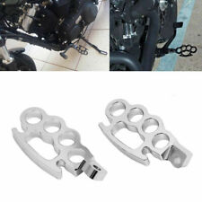 Moto Repose-Pieds Pedale Marchepieds Chrome Pour for Sportster Dyna V-Rod MS