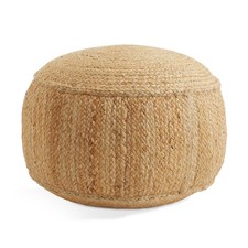 Jute Braided Pouf Ottoman