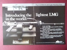1/1985 PUB CIS SINGAPORE MACHINE GUN ULTIMAX 100 MACHINE GUN ORIGINAL AD