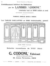 PARIS PANELING CODONI / BRIE-COMTE-ROBERT SCALES LOT ADVERTISING 1916