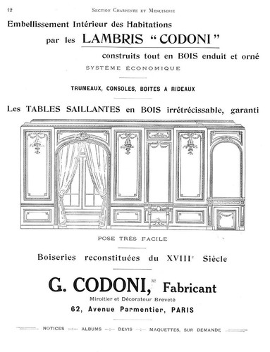 Paris lambris codoni - paris,