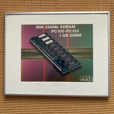 IBM DEDICATION FRAMED PHOTO TO IDENTIFY PC 100-PC133 COMPUTER ELECTRO CHIP