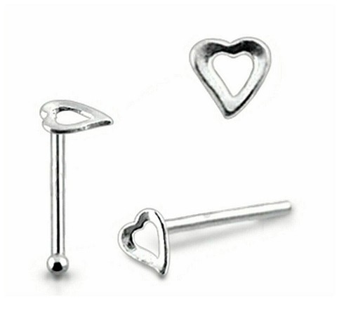 Piercing nez coeur 22g 6 - nez, (0.6