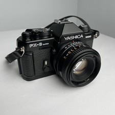 YASHICA FX-3 super 2000 35mm Film Camera #1064 w/ Lens ML 50mm TESTED/WORKS Read