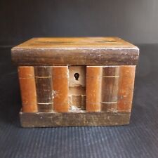 Miniature Trunk Box Wooden Inlay Handmade Art Deco 1930 Japan N7565