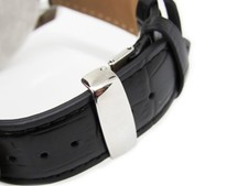 Bracelet De Montre En Cuir Noir 19Mm Avec Boucle Fait Pour TISSOT PRC200 PRS200