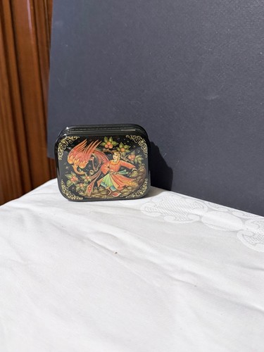 Boîte russe laque noire - russe,