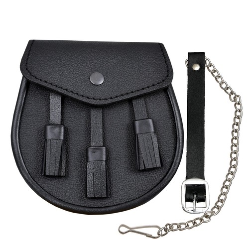 Kilt cuir noir écossais - kilt,