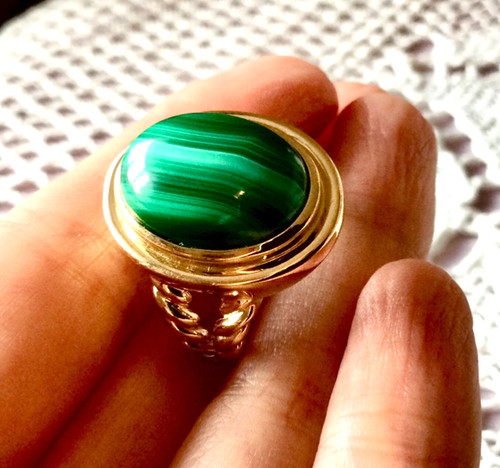 Argent massif malachite - et,
