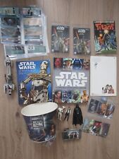 LARGE LOT STAR WARS VINTAGE DARK VADER KEYCHAIN METAL CARD FIGURE VEHICLE