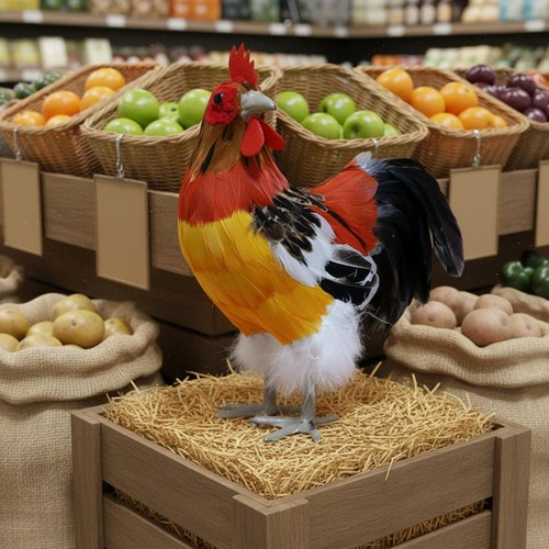 Figurine coq poule - et,