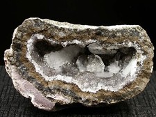 GÉODE DE QUARTZ + CALCITE (COCONUT) - CHIHUAHUA, MEXIQUE - 177 g