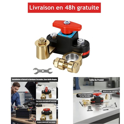 Coupe circuit batterie 12v 24v - coupe,
