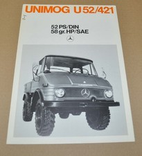 Mercedes Benz Unimog U52 421 Truck Brochure Prospekt 0671 DE