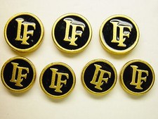 LOUIS FERAUD DESIGNER HEAVY METAL ENAMELED LOGO REPLACEMENT BUTTONS 7PIECES $69 