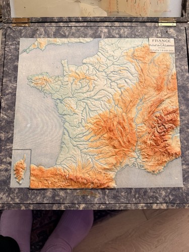 Carte france relief - de, 3d