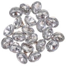  100 boutons strass cristal 20 mm : boutons capitonnage transparents avec boucle